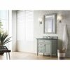 James Martin Vanities Brittany 36in Single Vanity, Sage Green w/ 3 CM Charcoal Soapstone Quartz Top 650-V36-SGR-3CSP